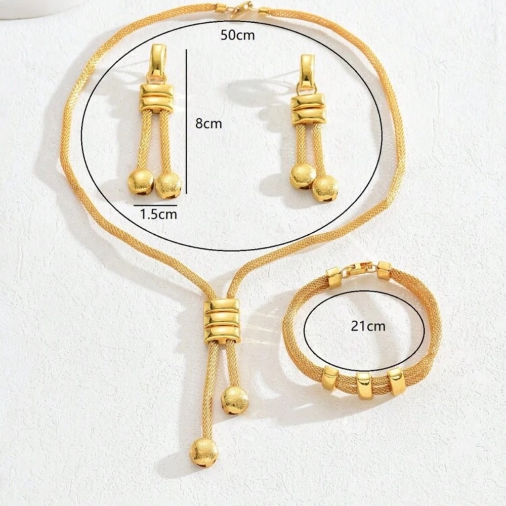 New 3 piece necklace bracelet and earring set - Picture 5 of 5